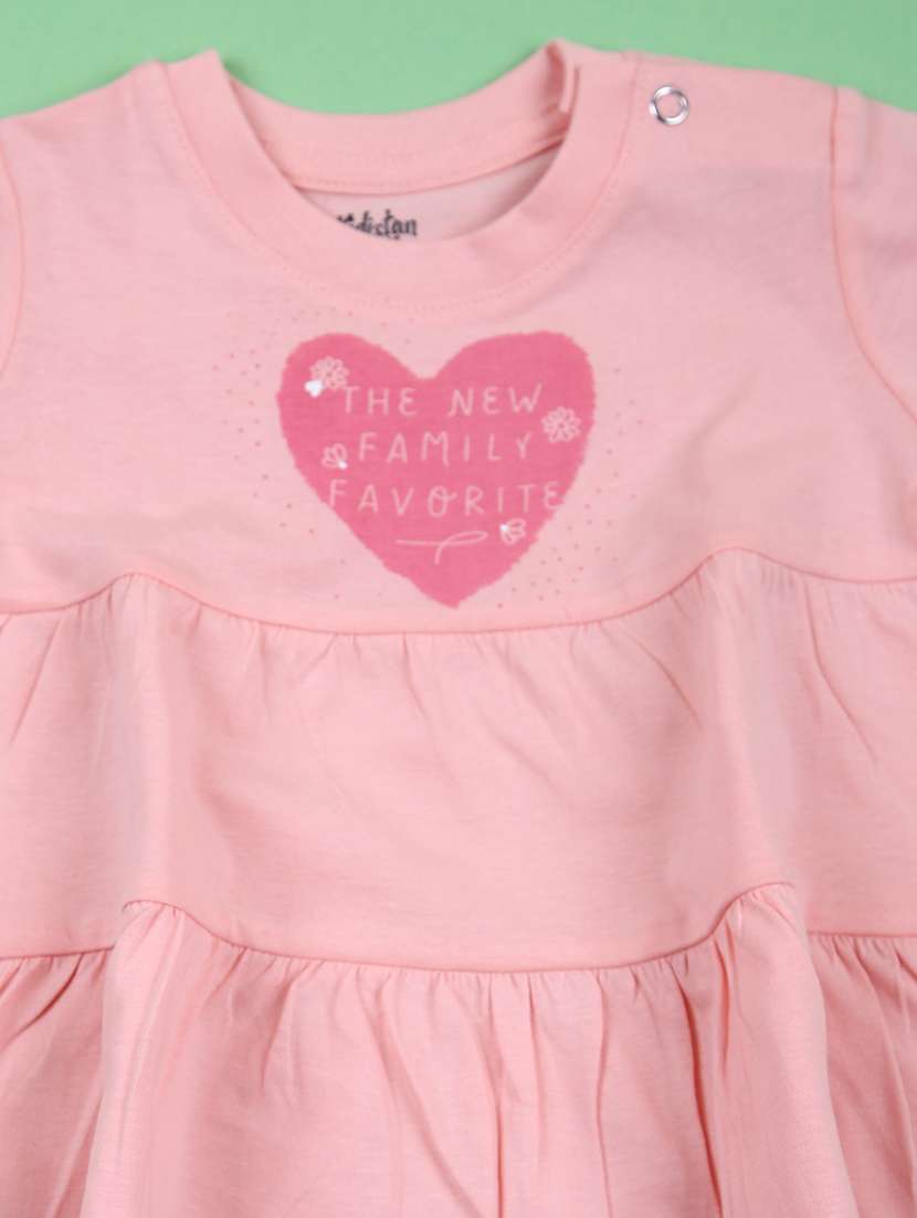 girls printed round neck tiered frock - 21732129 -  Standard Image - 2