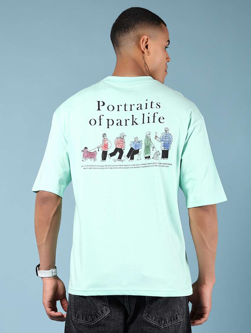 Men Back Print Round Neck Regular Fit T-shirt - 21732163 -  Standard Image - 2