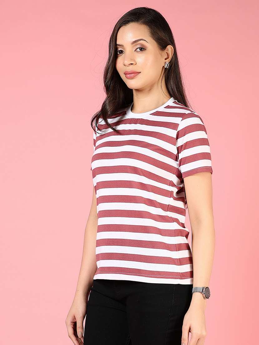 women striped short sleeve t-shirt - 21732180 -  Standard Image - 2