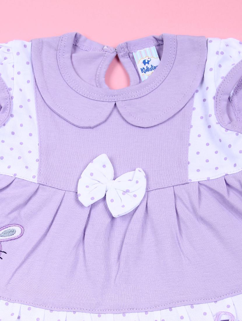 girls polka doted peter pan neck frock with bloomer - 21732182 - Standard Image - 2