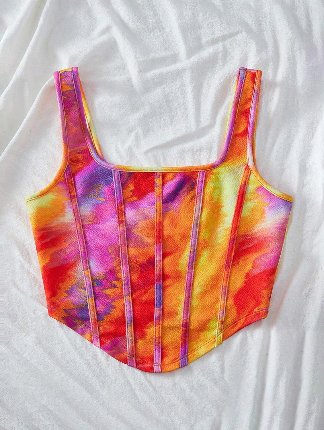 women printed corset crop top - 21732305 -  Zoom Image - 0