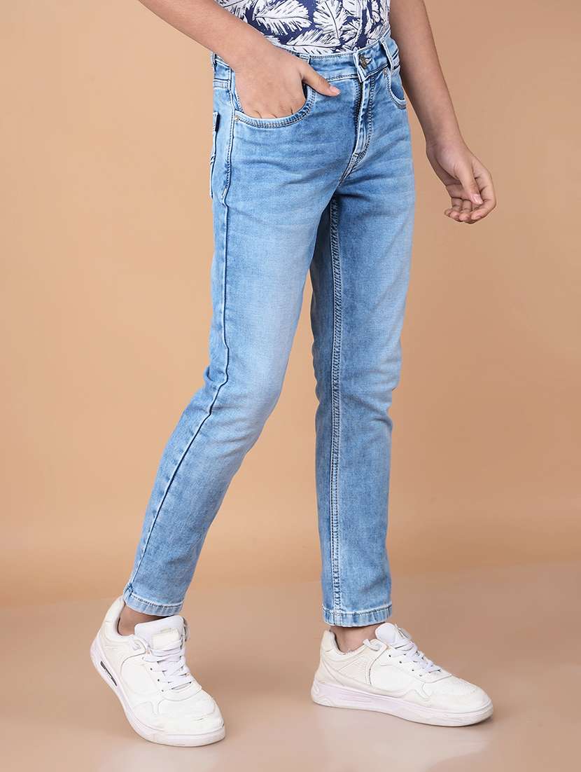 boys washed mid rise denim jeans - 21732553 -  Standard Image - 2