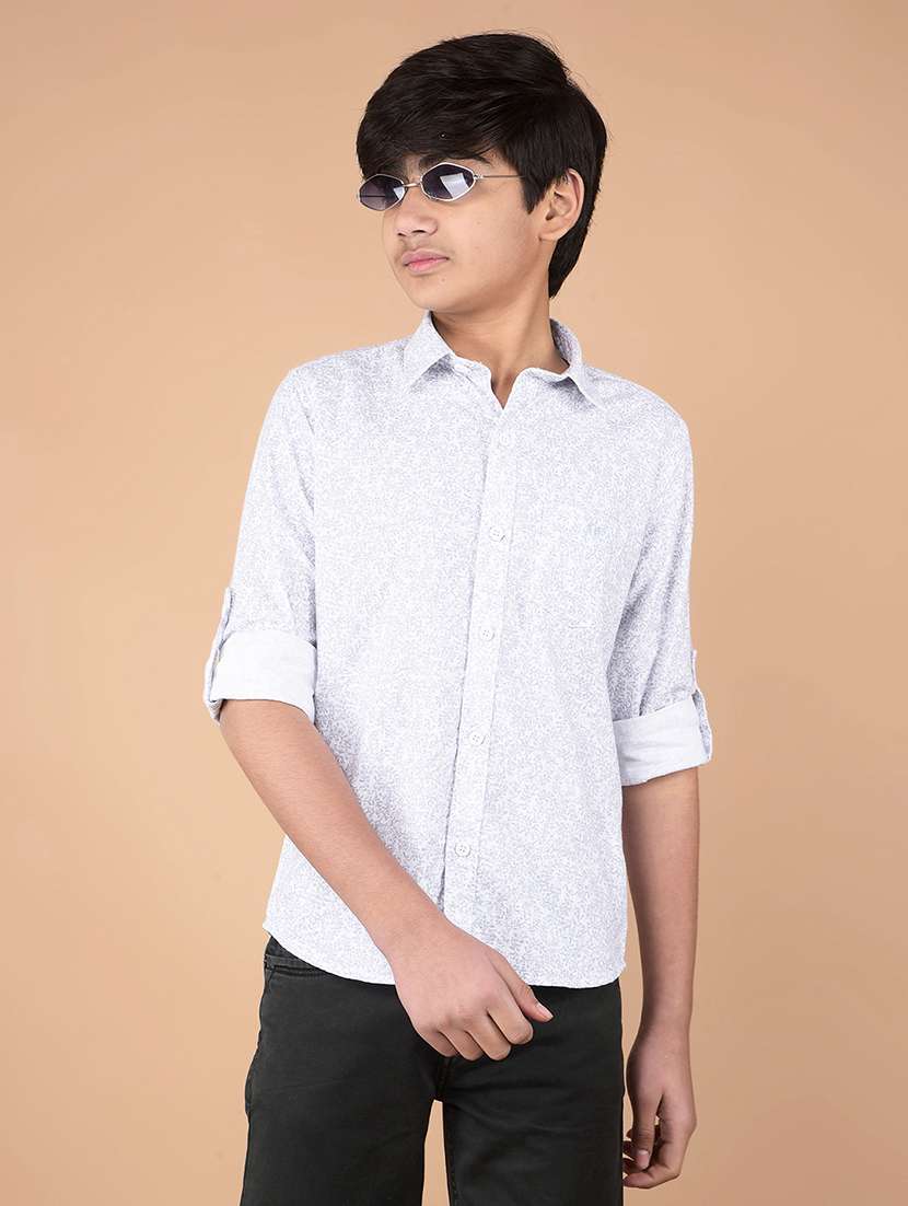 boys printed long sleeve skirt