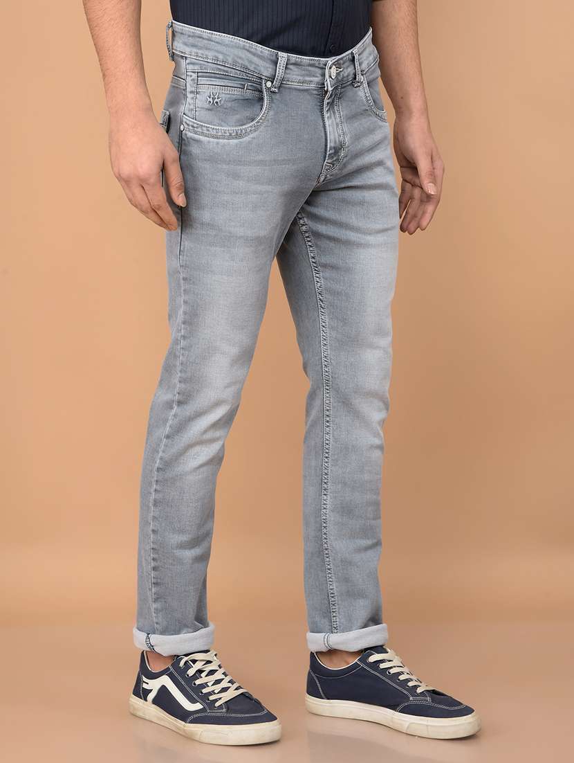 grey cotton blend jeans - 21732590 - Standard Image - 2