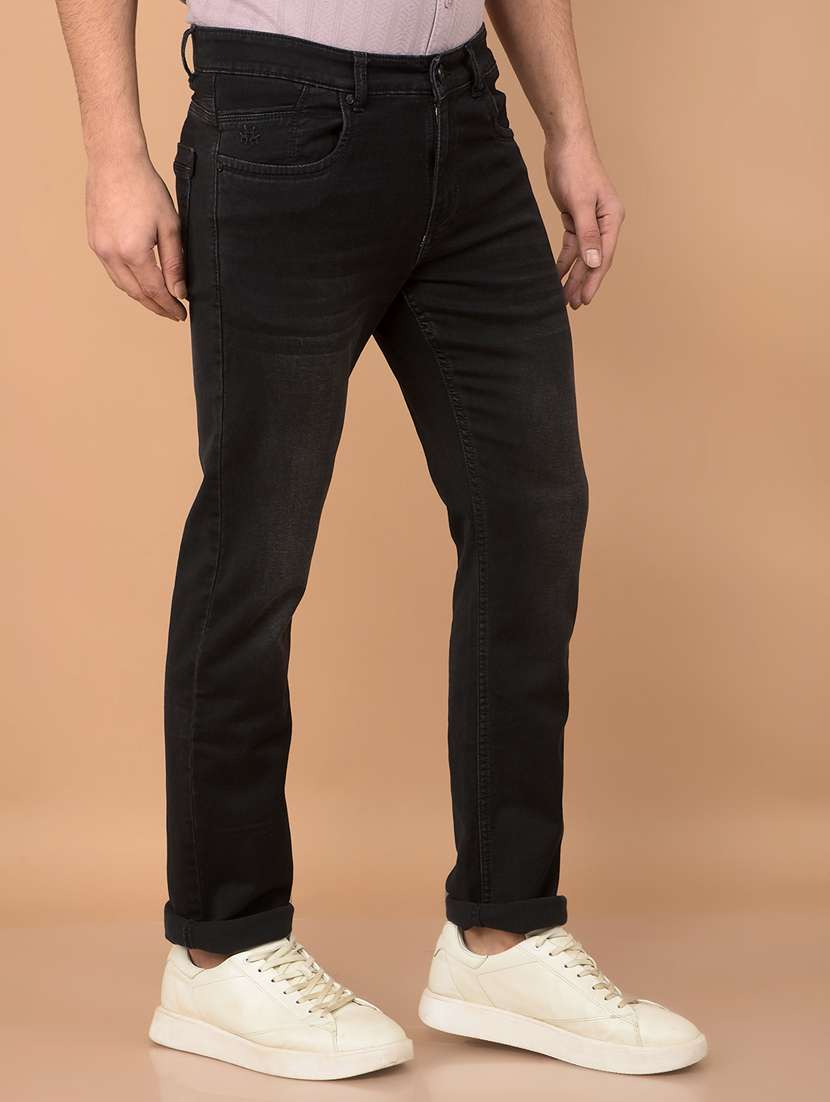 black cotton blend jeans - 21732596 -  Standard Image - 2