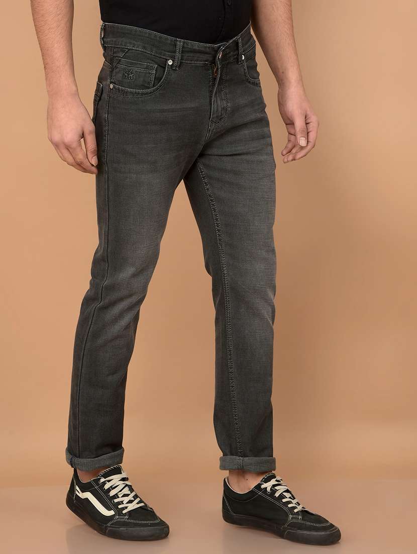 grey cotton blend jeans - 21732601 -  Standard Image - 2