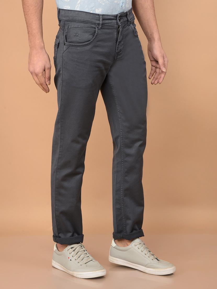 grey cotton blend jeans - 21732603 - Standard Image - 2