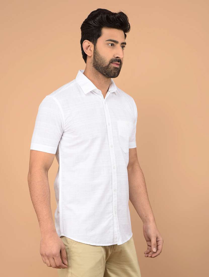 men short sleeves checkered casual shirt - 21732611 -  Standard Image - 2