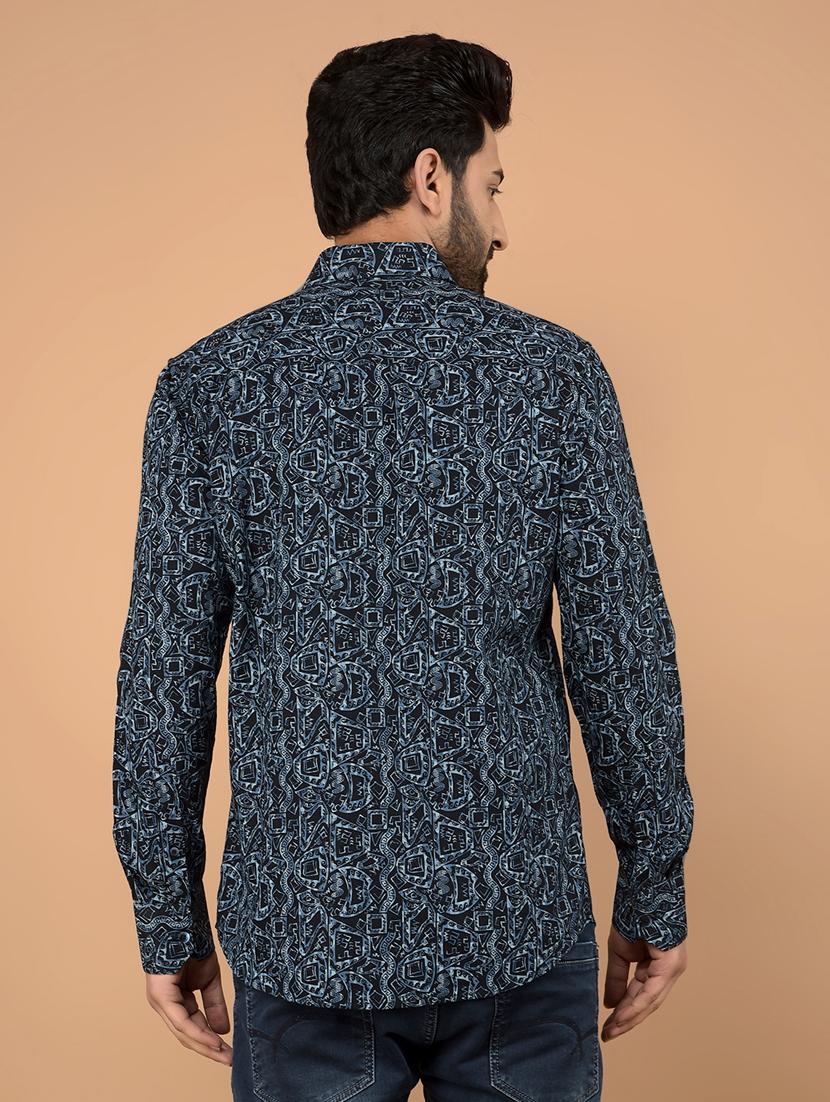 men long sleeves printed casual shirt - 21732621 - Standard Image - 2