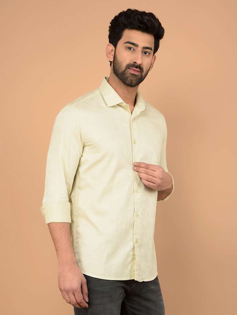 men long sleeves plain casual shirt - 21732625 - Standard Image - 2