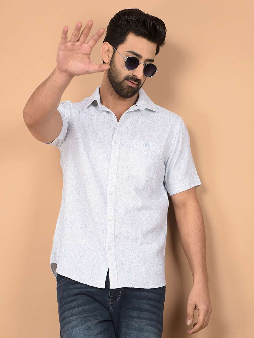 men short sleeves printed casual shirt - 21732676 -  Standard Image - 2