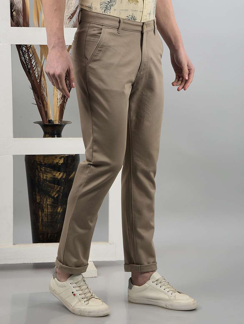 men mid rise solid chinos - 21732684 -  Standard Image - 2