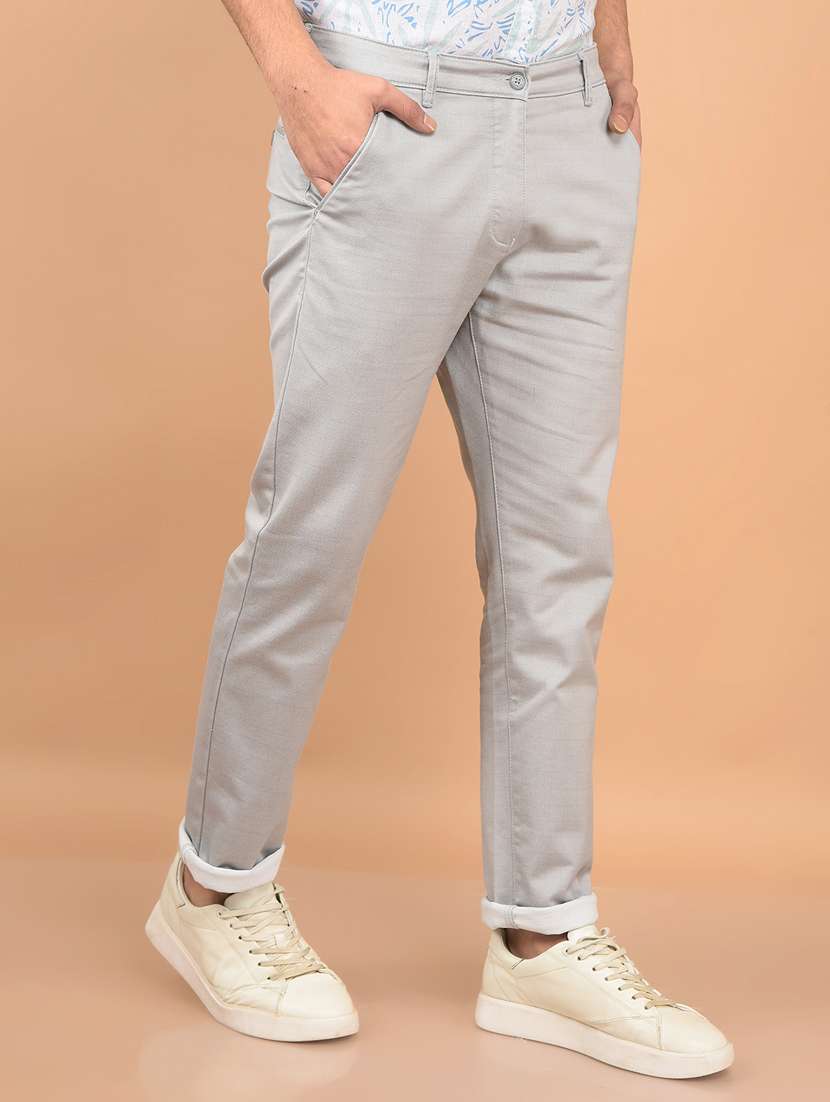men solid mid rise chinos  - 21732701 -  Standard Image - 2