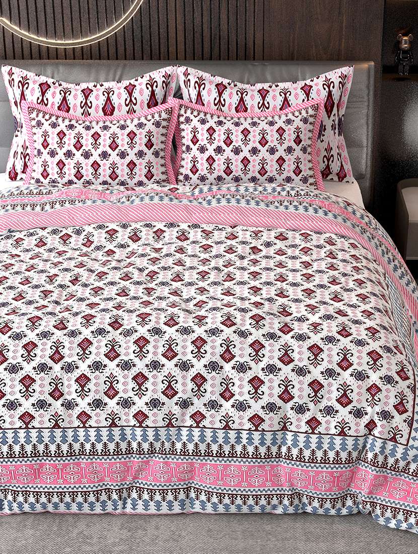 printed bedsheet with coordinated pillow covers - 21732922 - Standard Image - 2