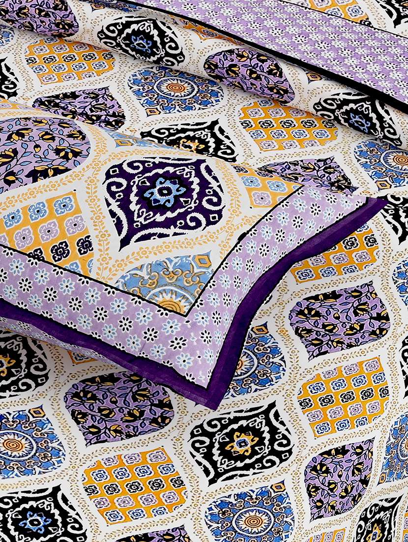 printed bedsheet with coordinated pillow covers  - 21732938 -  Standard Image - 2