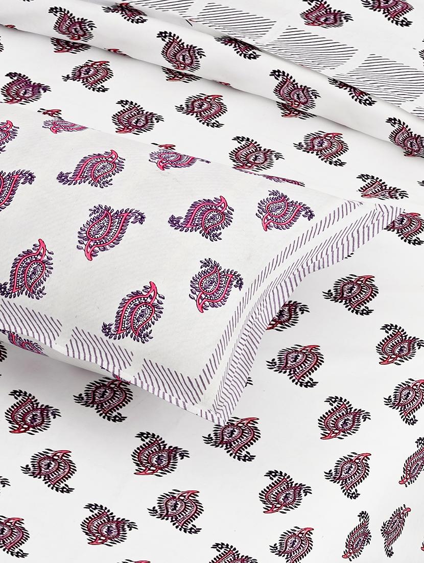 printed bedsheet with coordinated pillow covers - 21732959 - Standard Image - 2