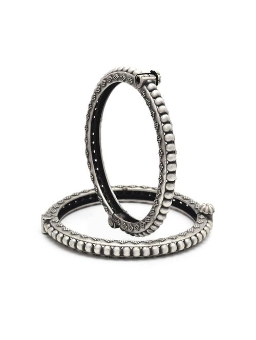 women oxidised silver bangles set - 21733161 -  Standard Image - 0