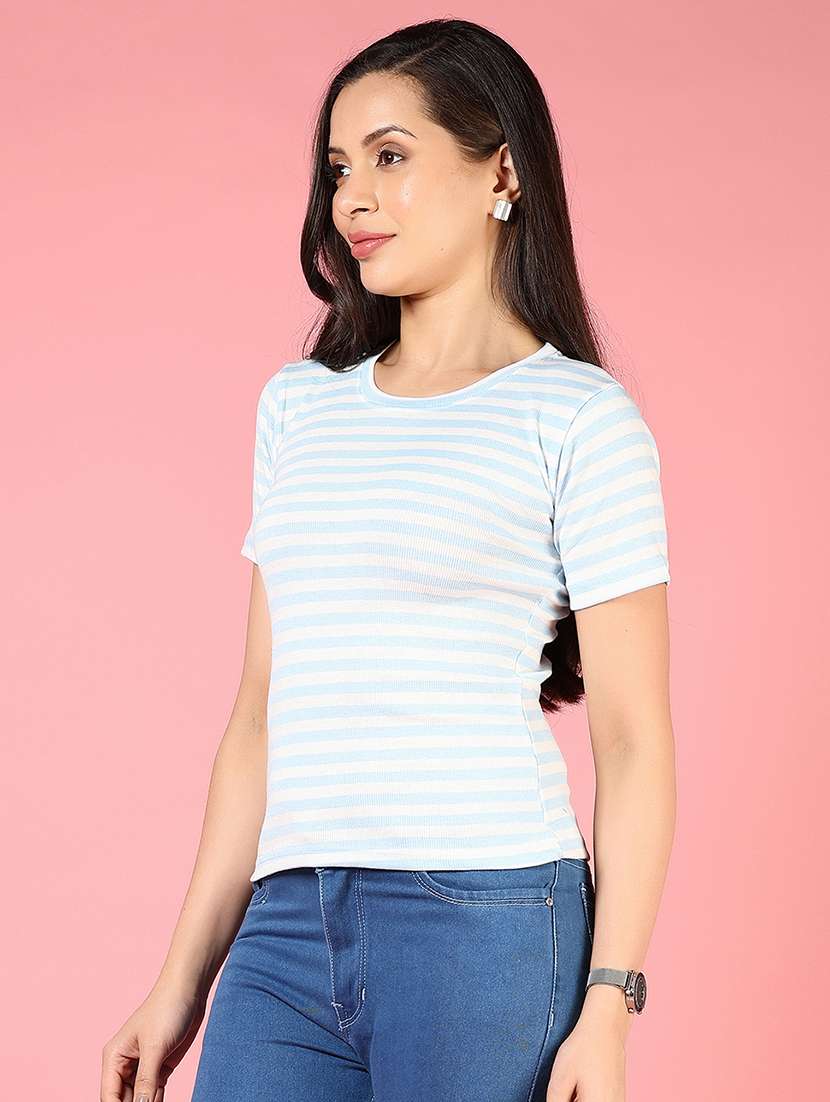 women striped short sleeve t-shirt - 21733401 -  Standard Image - 2