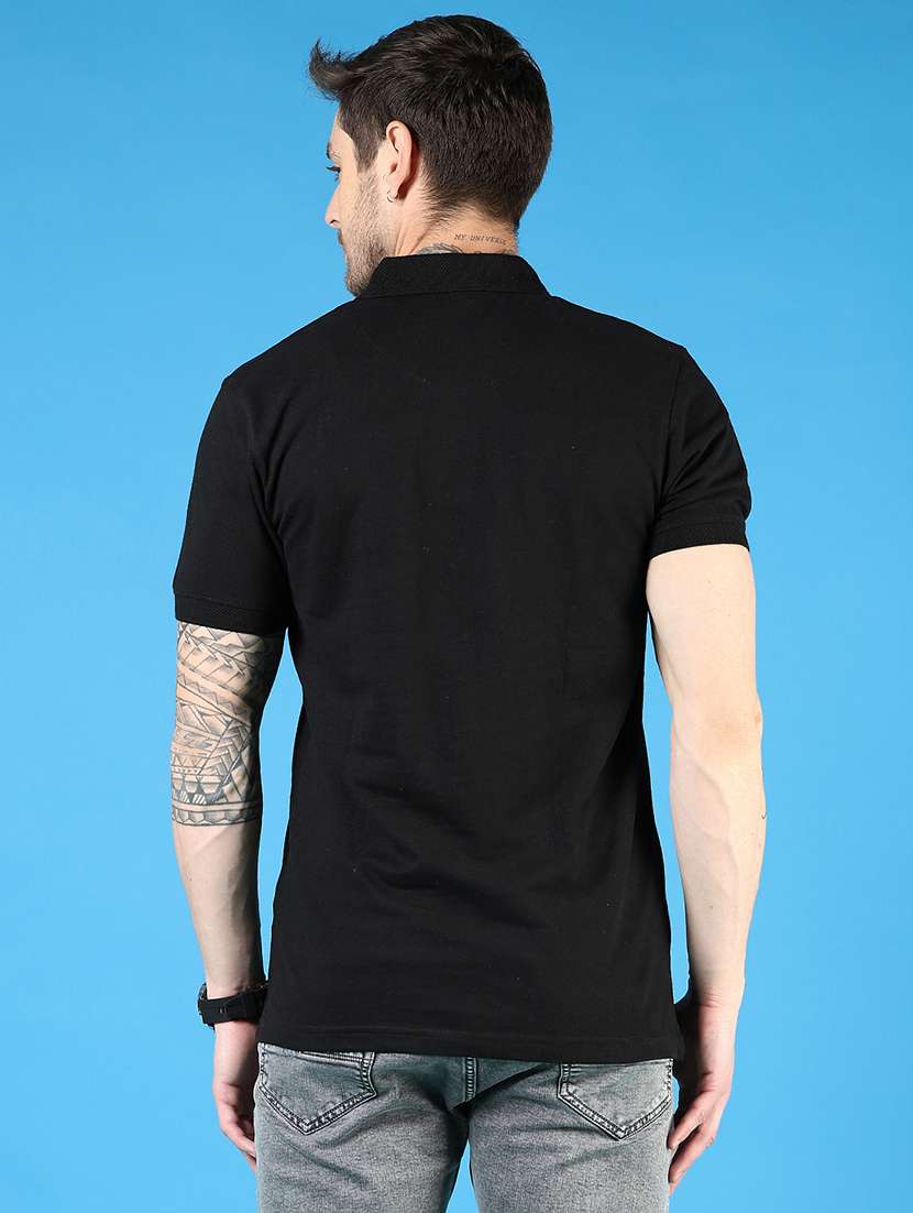 men solid short sleeve regular fit polo t-shirt - 21733408 -  Standard Image - 2