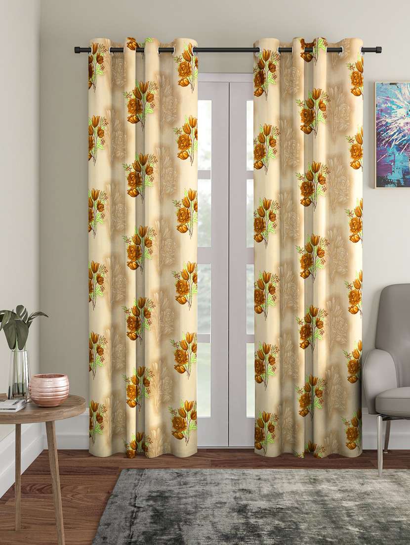 stylish and attractive printed curtains - set of 2