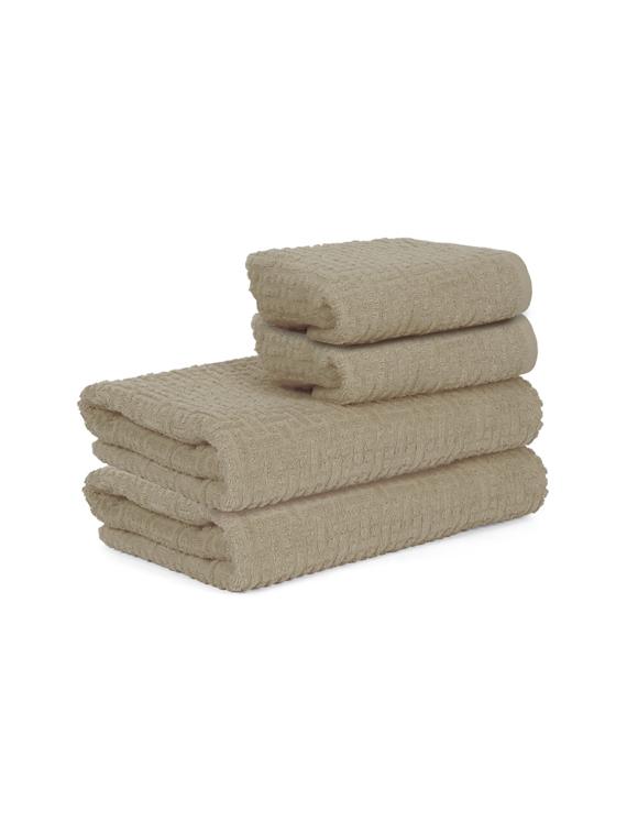 two bath towel (70 x 140 cms) and two hand towels (40 x 60) pure cotton bath towel set - 21737253 - Standard Image - 2