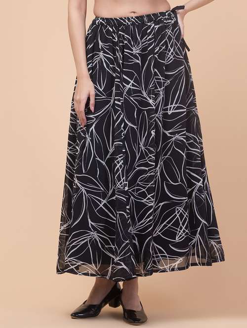 women printed flared long skirt - 21737324 -  Standard Image - 0