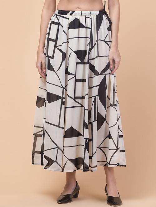 women printed flared long skirt - 21737326 -  Standard Image - 0
