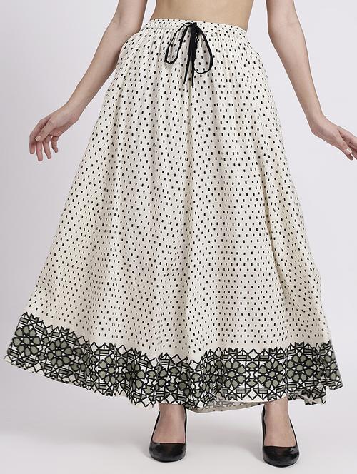 women printed flared long skirt - 21737329 -  Standard Image - 0