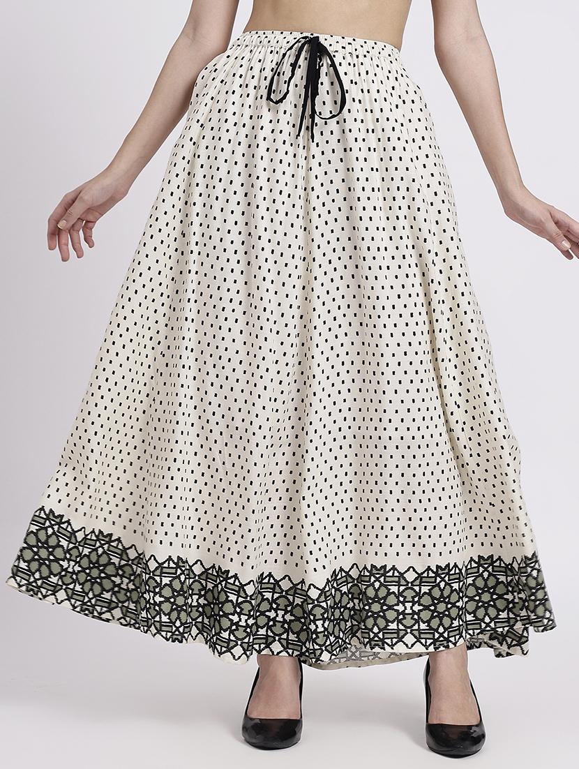 women printed flared long skirt - 21737329 -  Zoom Image - 0