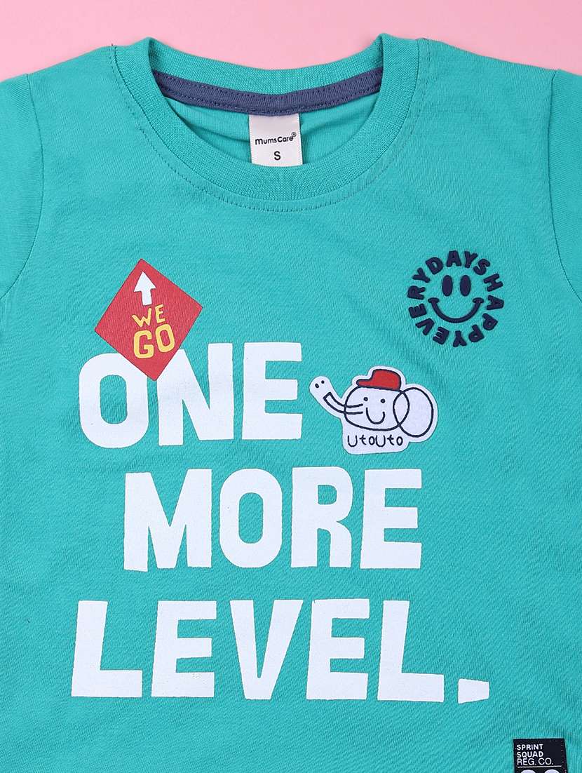 boys printed t-shirt & shorts casual wear set - 21737795 -  Standard Image - 2