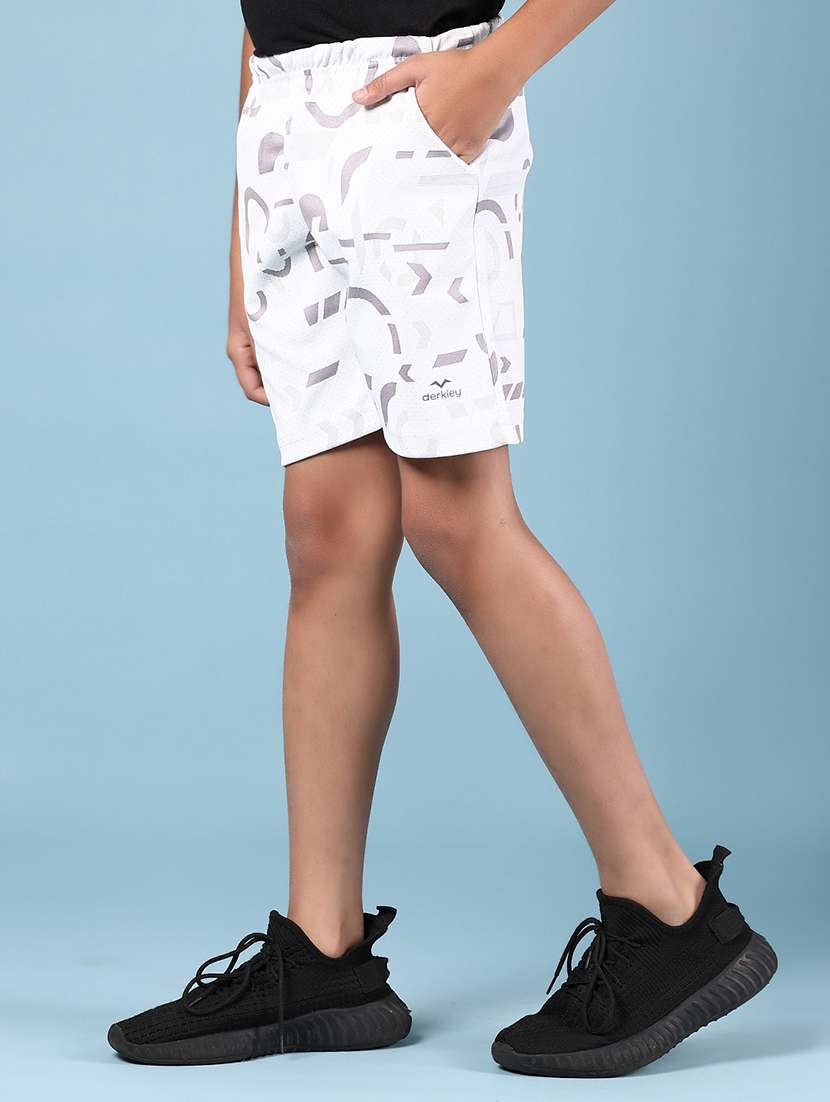 boys white printed mid rise shorts  - 21737809 -  Standard Image - 2
