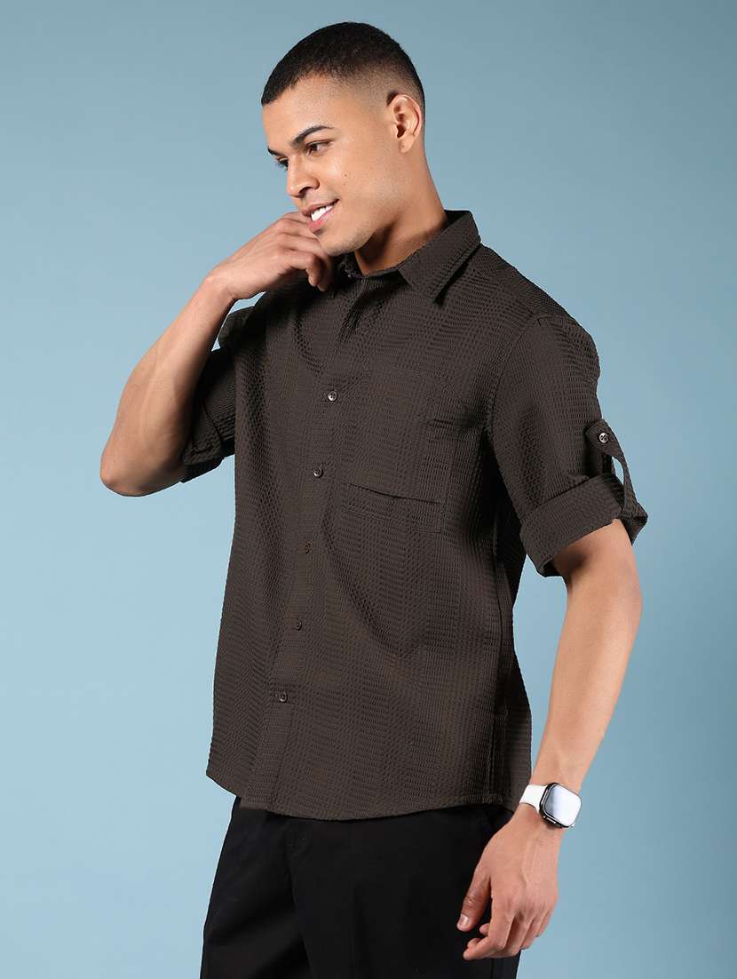 men self design long sleeve regular fit casual shirt - 21737826 -  Standard Image - 2