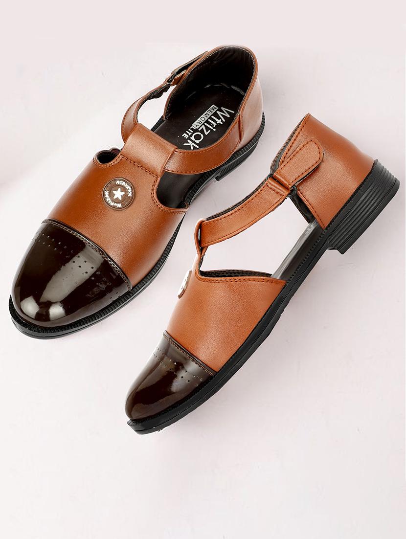 men tan close back sandal - 21738344 - Standard Image - 2
