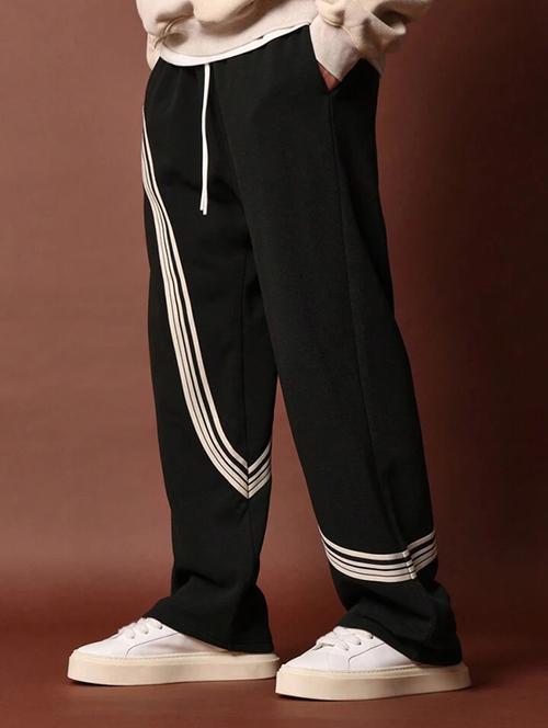 men printed relaxed fit full length track pant - 21738689 - Standard Image - 0