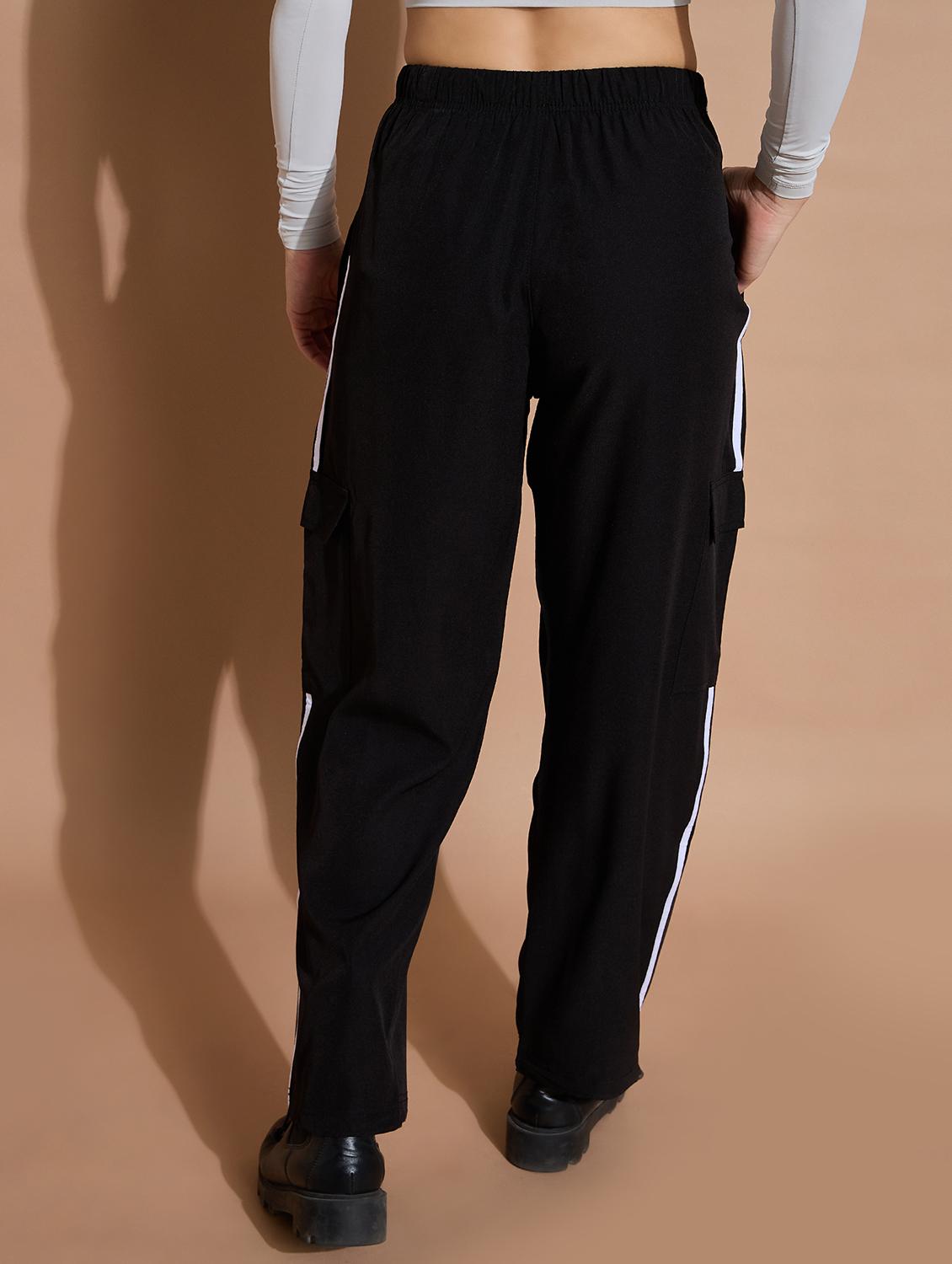 women color block mid rise track pant - 21739311 - Standard Image - 2
