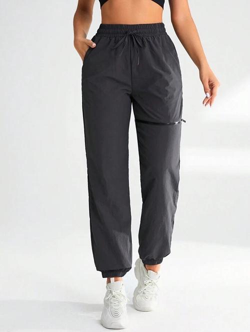 women solid high rise joggers - 21739325 -  Standard Image - 0