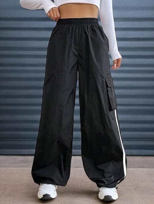 women solid mid rise track pant - 21739336 -  Standard Image - 0