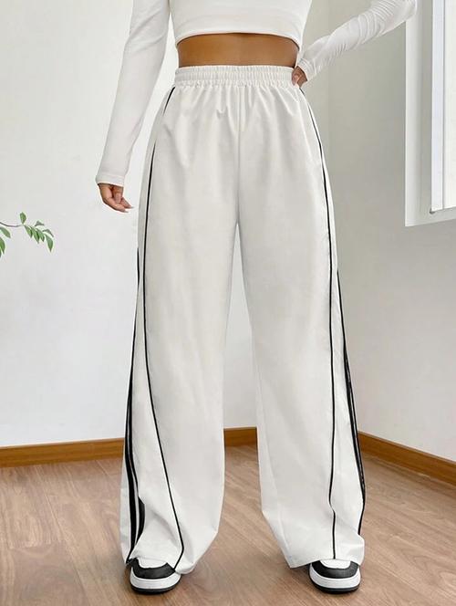 women solid mid rise track pant - 21739343 -  Standard Image - 0