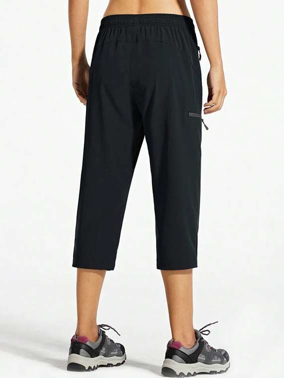 women solid mid rise cropped track pant - 21739349 - Standard Image - 2