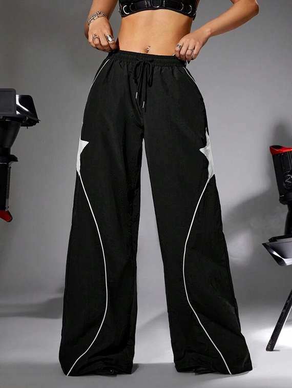 women printed mid rise track pant - 21739364 -  Zoom Image - 0