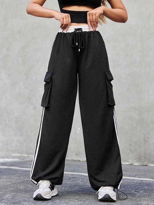 women solid mid rise track pant - 21739394 -  Standard Image - 0