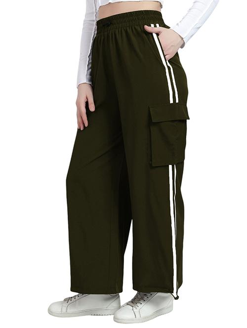 women solid mid rise track pant - 21739481 -  Standard Image - 0