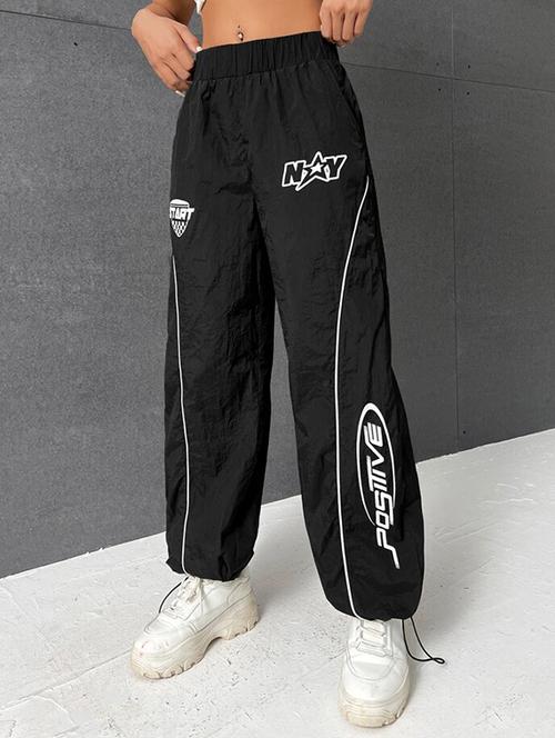 women printed mid rise track pant - 21739517 -  Standard Image - 0