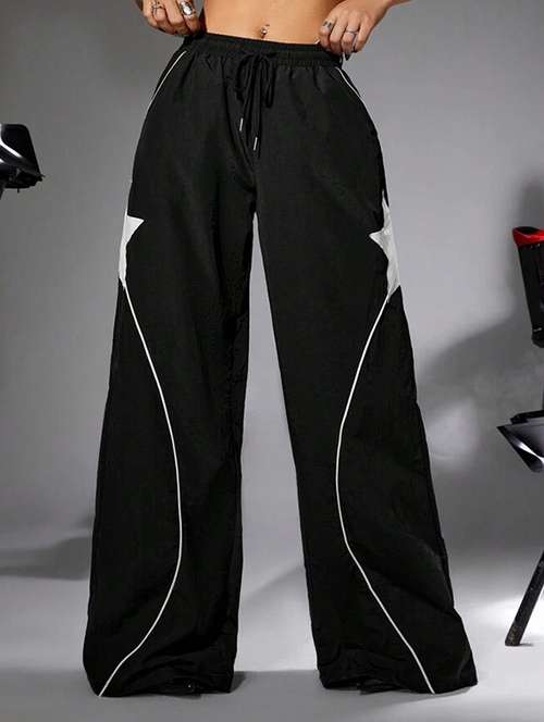 women printed mid rise track pant - 21739519 -  Standard Image - 0
