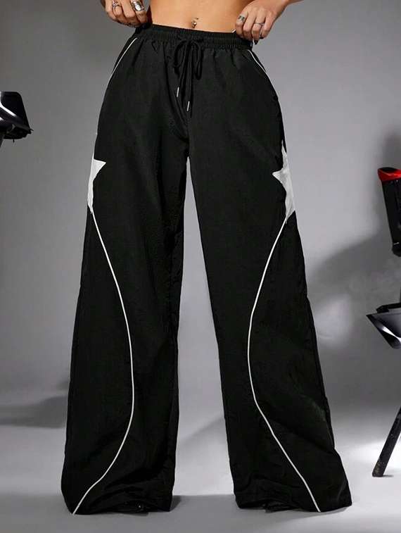 women printed mid rise track pant - 21739519 -  Zoom Image - 0