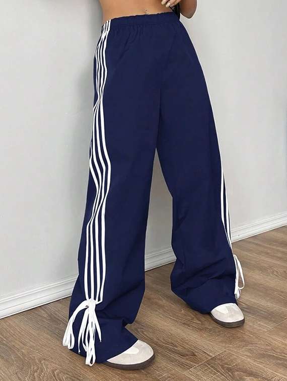 women solid mid rise track pant - 21739526 - Standard Image - 2