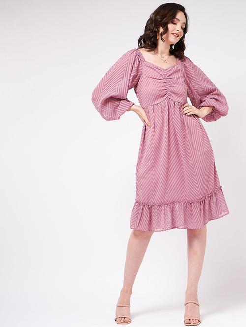 women self design sweetheart neck fit & flare dress - 21740011 - Standard Image - 0