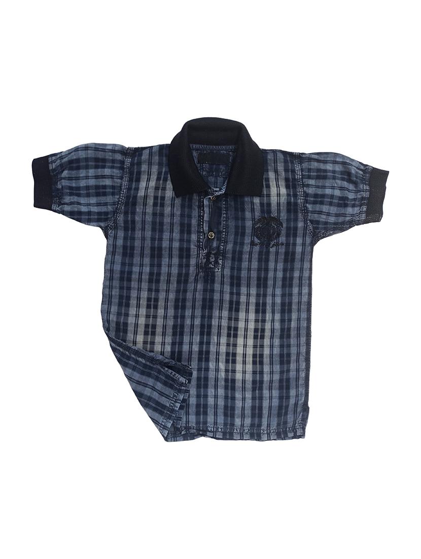 boys checkered short sleeve polo t-shirt - 21740055 - Standard Image - 2