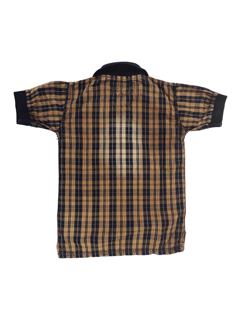 boys checkered short sleeve polo t-shirt - 21740059 -  Standard Image - 2