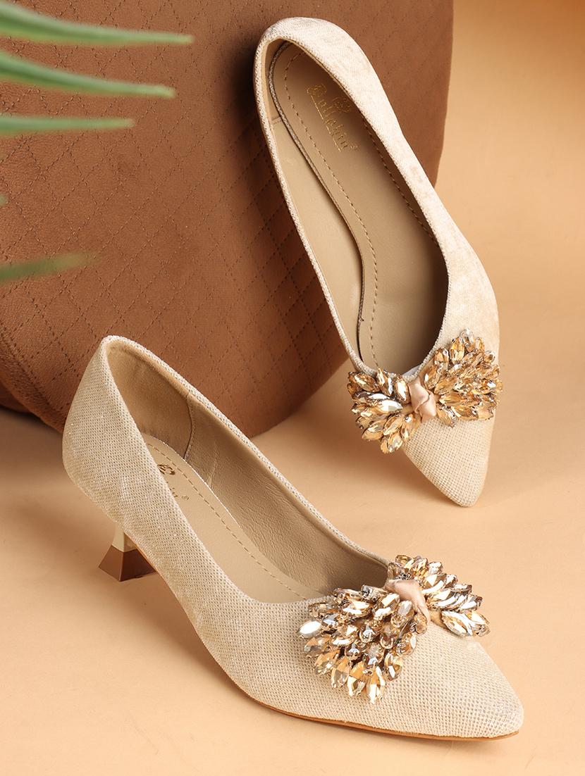 women beige slip on pump - 21740071 -  Zoom Image - 0